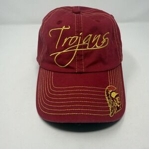 USC Trojans Hat Cap Strap Back Mens One Size Red Gold NCAA Football Script